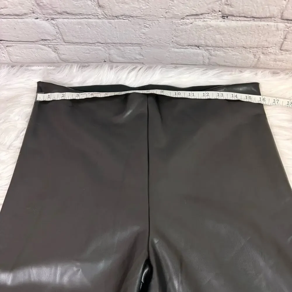 NWT Joie High-Rise Black Faux Leather Leggings Size XL 1218